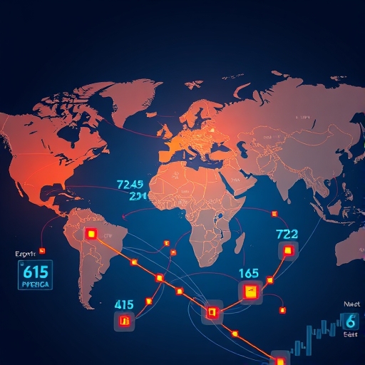 安世半導體面對全球挑戰的插圖,顯示供應鏈複雜性與美國出口管制及經濟變遷