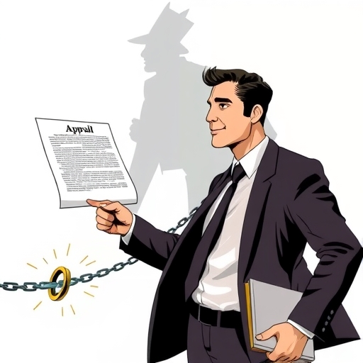 企業家堅定上訴法律文件插圖，象徵挑戰有缺陷協議