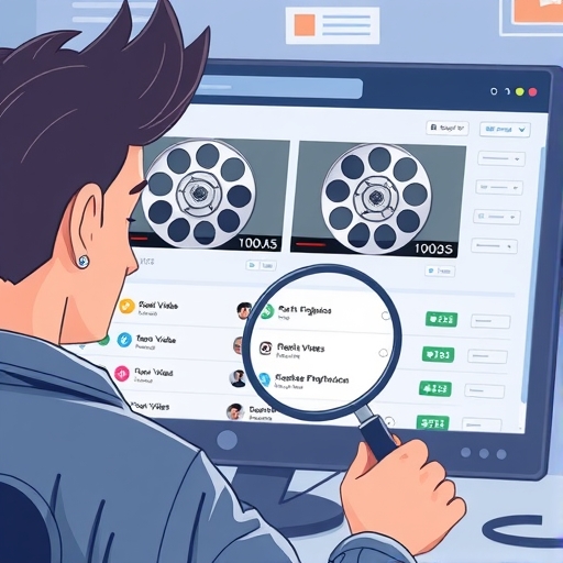 創作者查看儀表板發現原創與盜用 Reels 匹配的插圖，伴隨數位警報通知