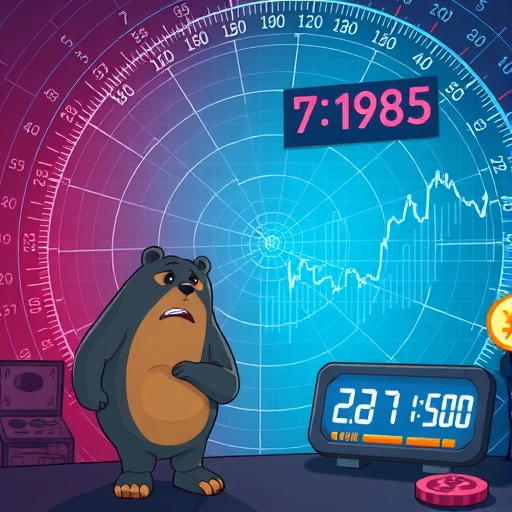 數位雷達螢幕逐漸淡出，伴隨加密貨幣符號消逝的插圖，象徵DappRadar平台的結束