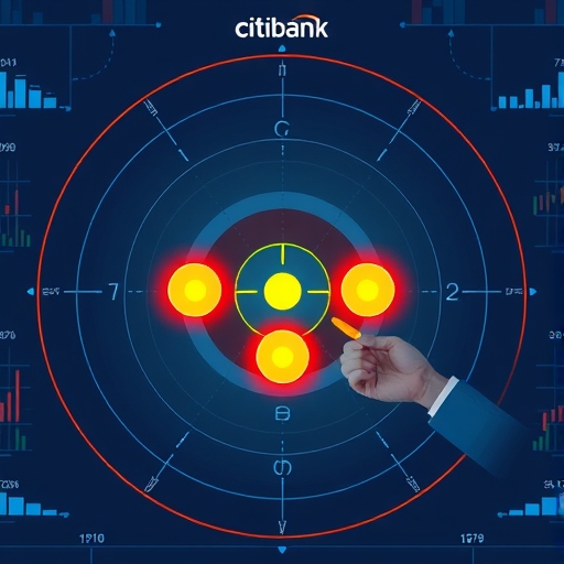 雷達螢幕顯示三檔潛力股成長圖表的插圖，花旗銀行分析師指點