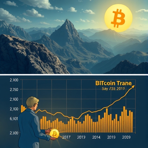 穩定的比特幣市場,投資者策略評估黃金入場點,圖表顯示礦業公司股票與比特幣價格脫鉤趨勢