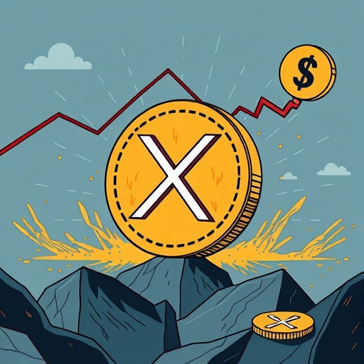 機構投資者撤資導致加密市場乾涸，XRP價格跌破關鍵支撐，掙扎維持一美元的憂心圖景
