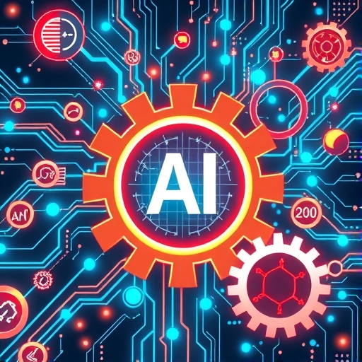 互聯齒輪與數據流象徵機器學習與深度學習驅動產業革命的AI技術