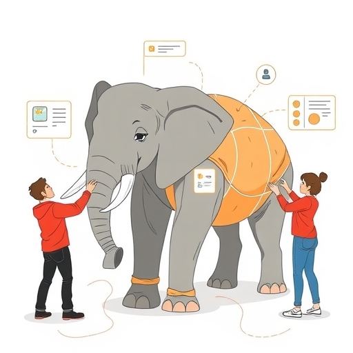 團隊成員設定明確目標並繪製內容策略路徑，避免像盲人摸象般盲目行銷