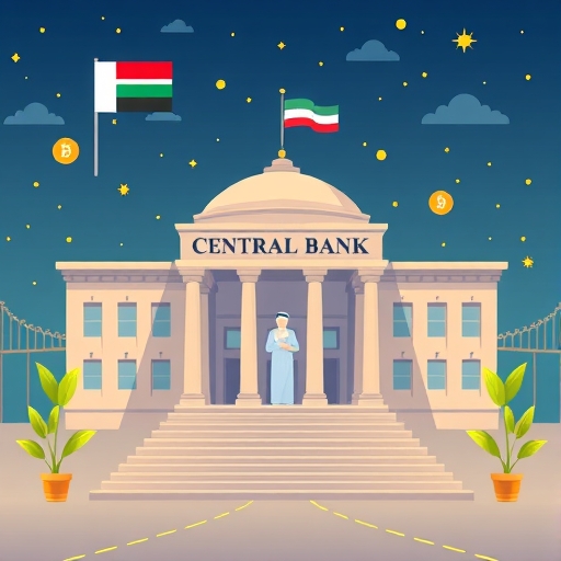 UAE Central Bank Law 2023 provides comprehensive regulatory clarity for digital assets enhancing financial stability protecting consumers promoting innovation integrating virtual assets into traditional finance illustration style
