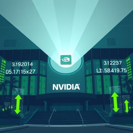NVIDIA 總部圖像，強調強勁的 <a href=