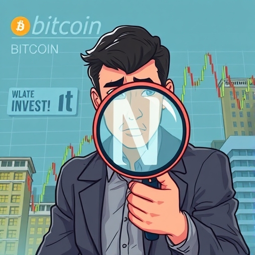 擔憂投資人觀察波動加密貨幣圖表，比特幣價格起伏與華爾街技術分析