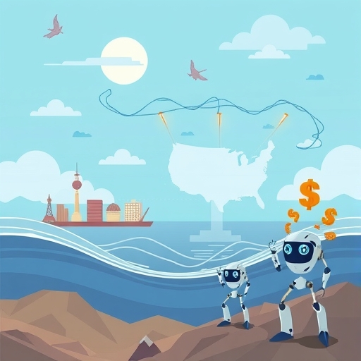 全球經濟逆風插圖，顯示脆弱的美國經濟背景、高通膨符號與象徵未來成長的<a href=