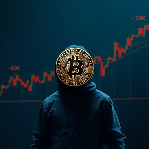 比特幣價格在60,000至70,000美元間橫向移動，象徵虛假穩定下的ETF需求減弱與資金流入不足