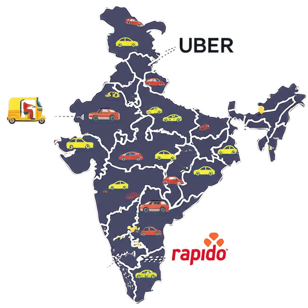 印度叫車市場中Rapido崛起挑戰Uber的插圖