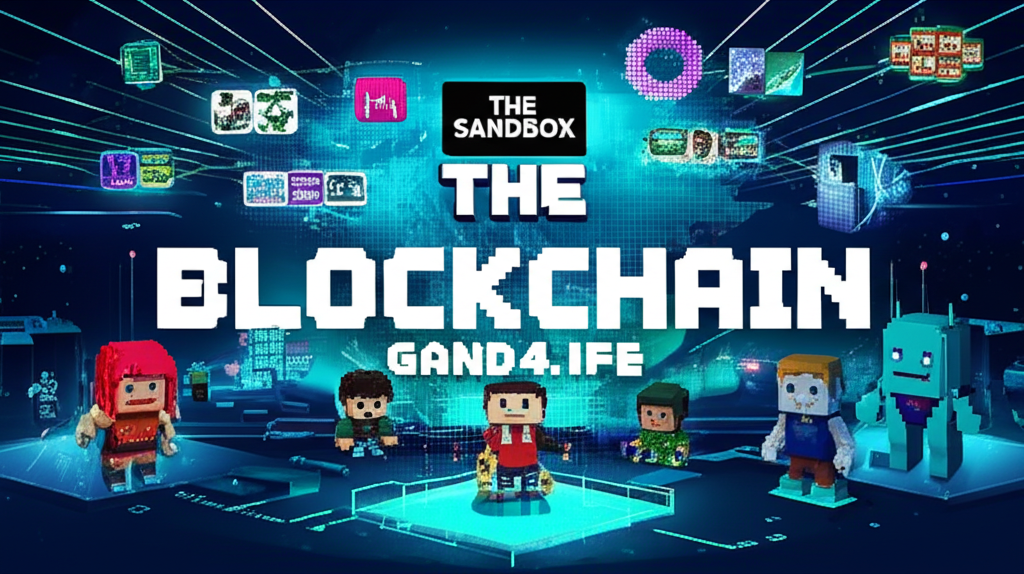 區塊鏈遊戲與 NFT 的想像圖像，展示 Animoca Brands 主導如 The Sandbox 的項目