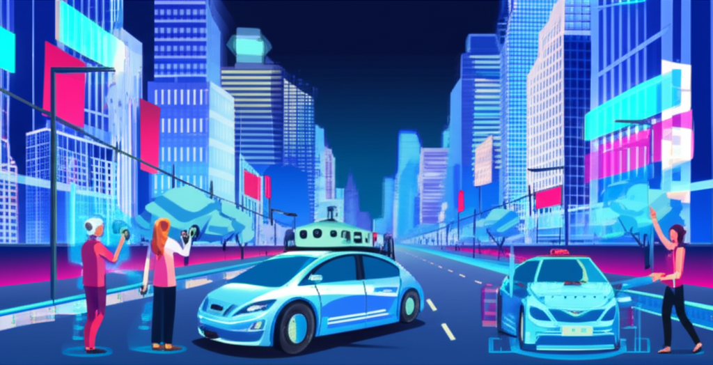 AI技術崛起圖示,智慧助理與自動駕駛改變生活與工作