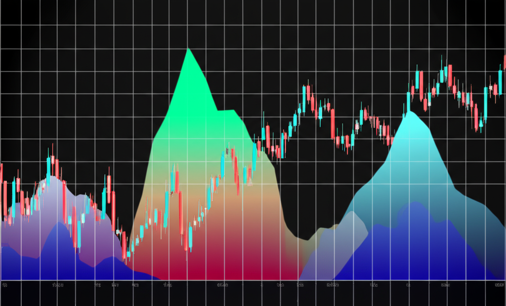 充滿活力的加密貨幣市場,展示比特幣價格趨勢與動感圖表