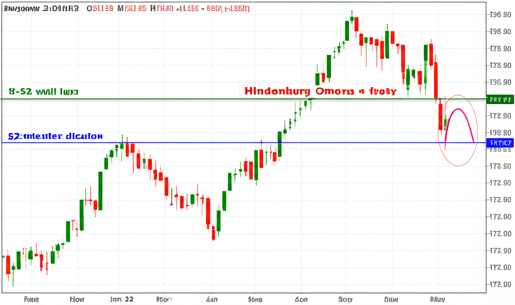 illustration of Hindenburg Omen technical indicator on a trading chart