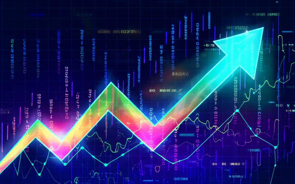 AI浪潮推動台灣股市蓬勃成長的示意圖