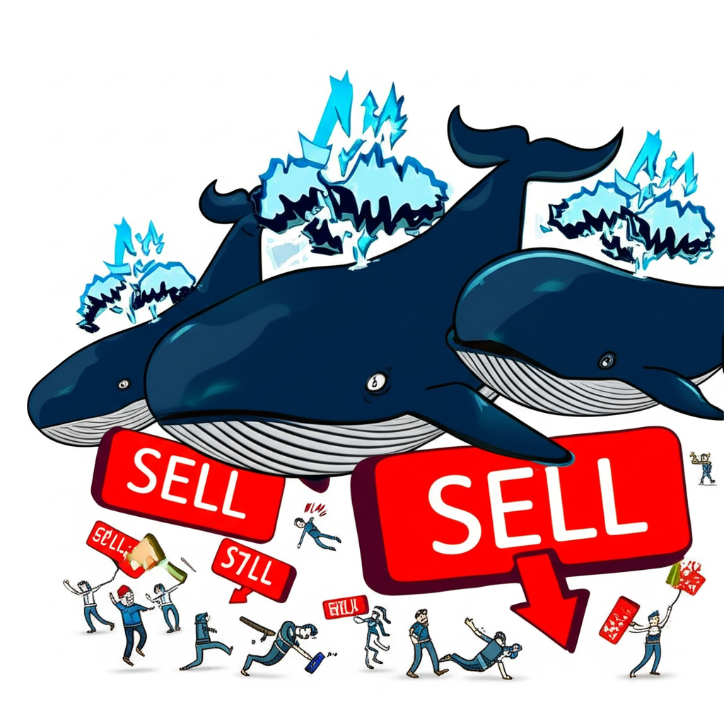 比特幣鯨魚大規模拋售引發市場恐慌的插圖,散戶投資者恐懼中賣出持倉