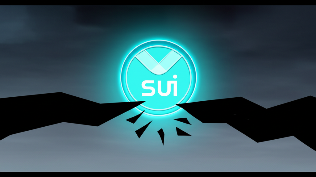 Sui 代幣突破關鍵阻力位圖示,在陰鬱市場氛圍中展現勝利感