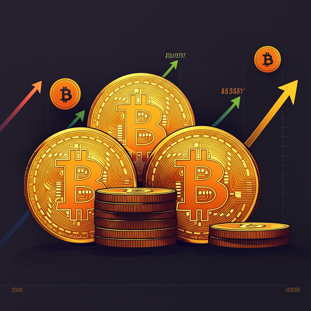 比特幣鯨魚累積比特幣，展現其對市場趨勢及流動性挑戰的影響插圖