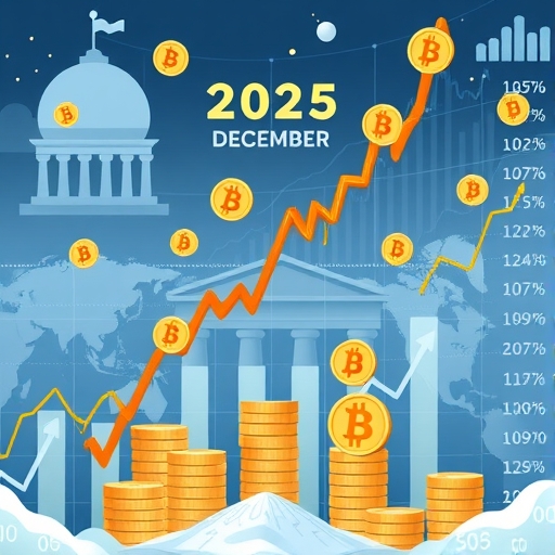 2025年12月加密市場復甦圖示，比特幣與替代幣上漲伴隨全球經濟指標