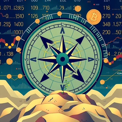 加密貨幣市場複雜波動的插圖，顯示經濟逆風與潛在復甦