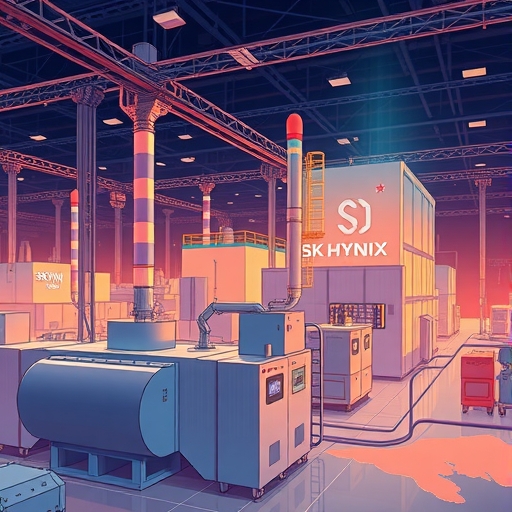 現代半導體晶片工廠插圖,象徵全球領導者擴張足跡