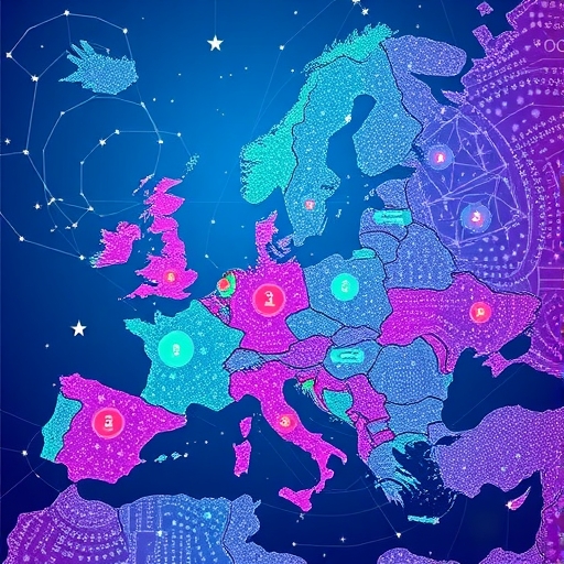 An illustration of a vibrant European innovation ecosystem with 76 deep tech and life science university spinouts achieving unicorn and centaur status representing academic research driving commercial innovation