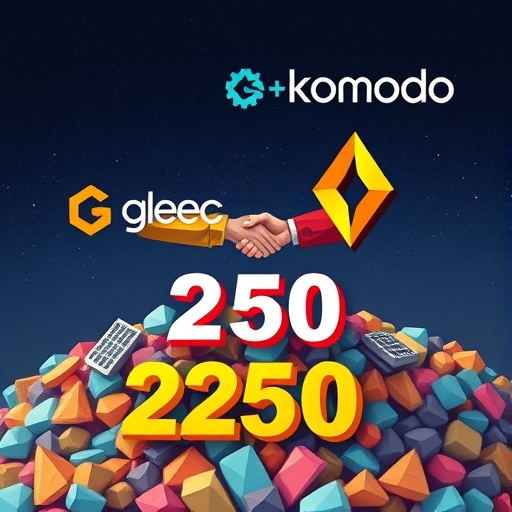 數位景觀插圖，展示企業和開發者利用 Komodo 提供的強健基礎設施建構客製化區塊鏈解決方案，象徵 BaaS 領導地位轉型