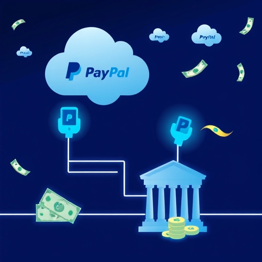 PayPal 直接連接入中央銀行系統，繞過中介機構，資金高效流動，象徵降低成本並擴展貸款與存款等銀行服務