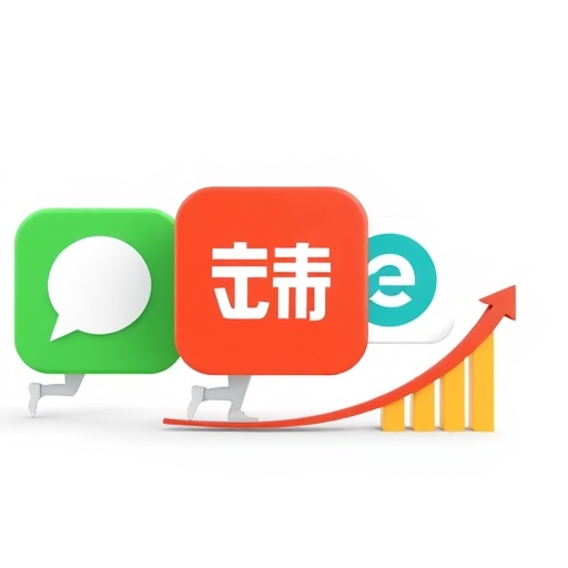 各種數位支付App圖示如微信支付、支付寶與e-CNY賽跑,e-CNY有增長箭頭表示競爭優勢