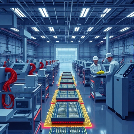 龐大的台積電工廠，工程師們忙碌於先進3奈米與5奈米CoWoS封裝AI晶片的生產，呈現高科技製造細節