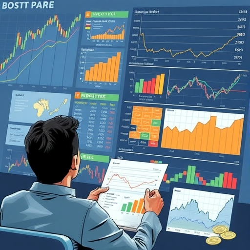 投資者主動管理多元債券組合，包括新興市場、高收益及通膨連結債券，市場圖表顯示波動與利率變化