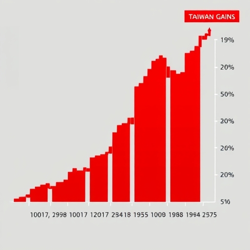 台股週線連紅蠟燭圖,顯示穩定上漲
