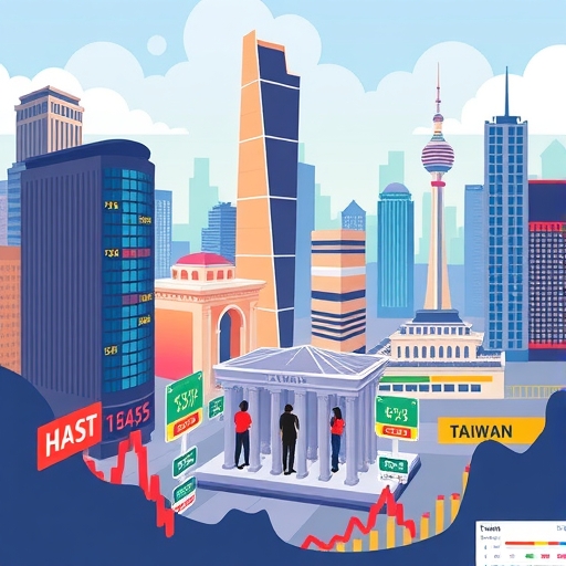 台灣股市熱鬧景象：外資買進權值股，圖表向上攀升