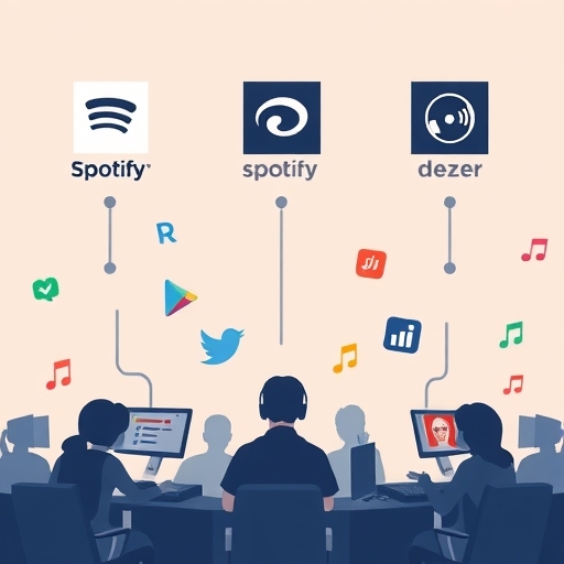 數位音樂串流平台 Spotify 和 Deezer 競爭創新，用戶體驗跨平台功能，年終回顧社群分享趨勢插圖