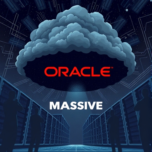 甲骨文建置大型AI伺服器農場插圖,投資者憂慮與資金流失概念