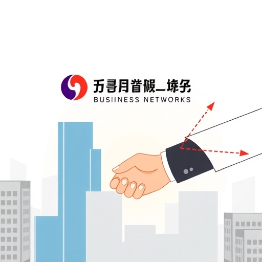 台北富邦銀行與日盛證券合併插圖，握手象徵擴大業務網絡
