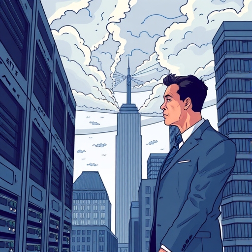 雲端資料中心伺服器放緩運作，象徵甲骨文雲端基礎設施與AI成長預期下滑