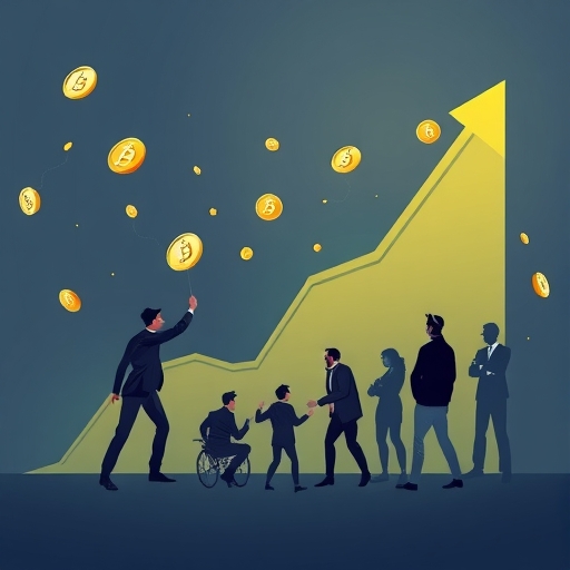 加密貨幣市場圖表呈現向下趨勢,象徵專家意見的分歧拉扯