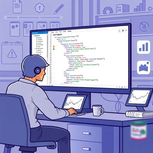 開發者輕鬆客製化大型語言模型的插圖，包含數據流與 SageMaker 圖示