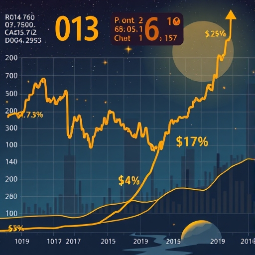狗狗幣價格圖表跌破0.13美元，機構投資者在牛市循環中冷靜買入的插圖，強調長期成長策略