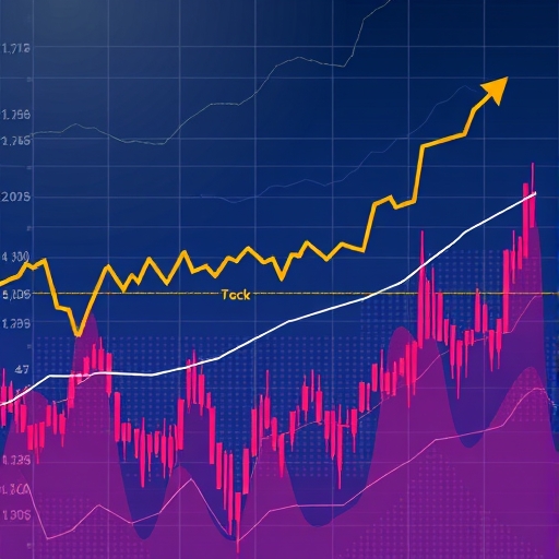 全球股市圖表顯示向下趨勢，科技股圖示承受壓力，投資人對2026年經濟景氣感到不確定