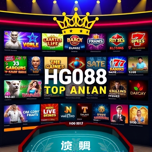 HG0088皇冠體育的活力線上娛樂介面,展示體育投注、老虎機和真人荷官等遊戲圖示