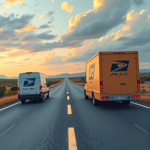 亞馬遜送貨車與美國郵政郵車分道揚鑣，象徵合作終止與自建物流帝國的未來願景