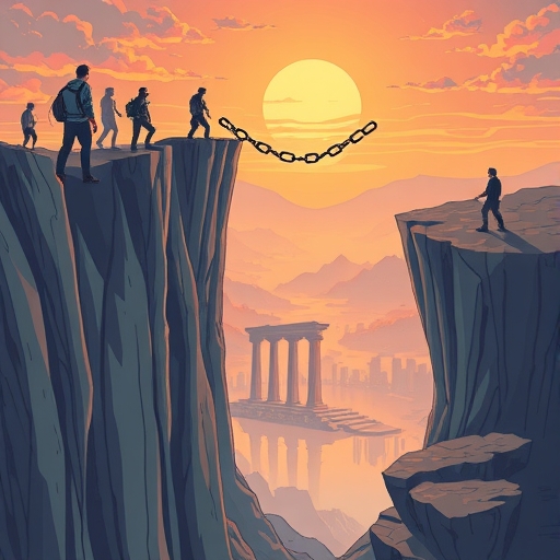 Axelar AXL代幣下跌插圖，顯示與Circle合作斷鏈及開發團隊離開的企業變動場景