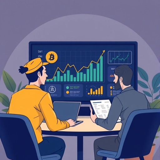 Kraken VIP 客戶在虛擬會議中接受專屬高接觸服務，專人經理透過圖表與數據提供量身訂製的金融解決方案