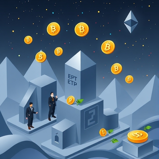 Grayscale以太坊信託ETF向多元投資者分配質押獎勵，融合傳統金融與加密元素的圖示