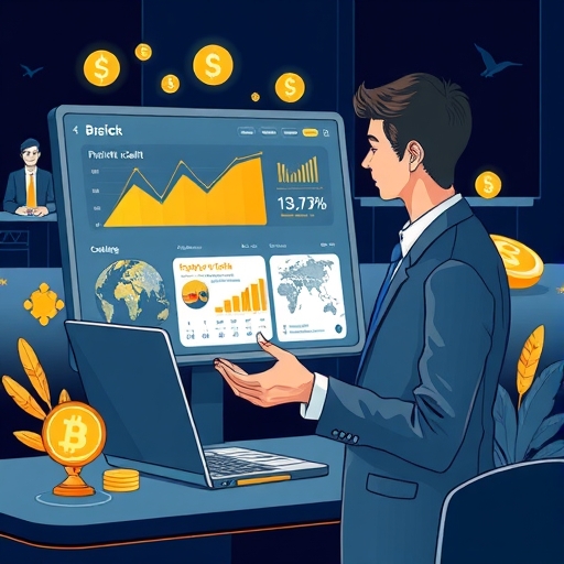 財務顧問向客戶展示現代投資策略，強調多元化組合中黃金與私人信貸的角色