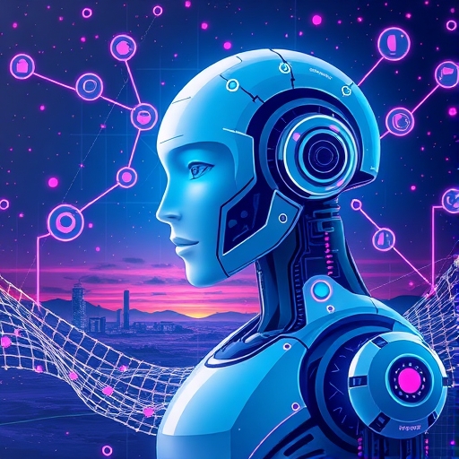 人工智慧與機器人革命形塑未來智慧浪潮的插圖，展現智能科技與投資成長的浪潮