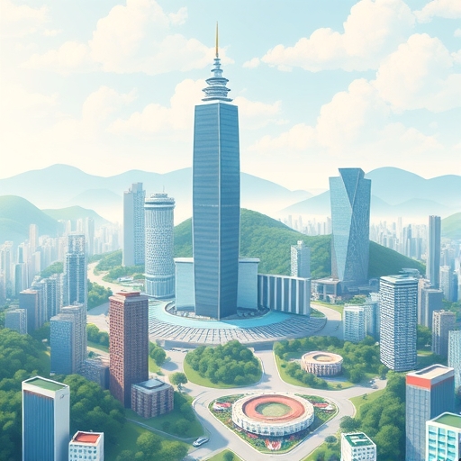 台北北士科園區作為新科技廊帶的土地開發爭議，影響房地產與政治的插圖